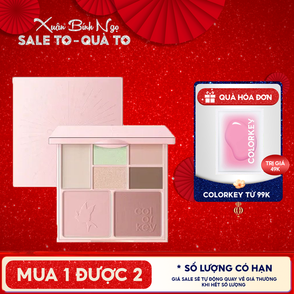  Bảng Phấn Mắt Colorkey 7 Ô Màu Đa Năng Embrace Nature Seven-Shade Makeup Palette 