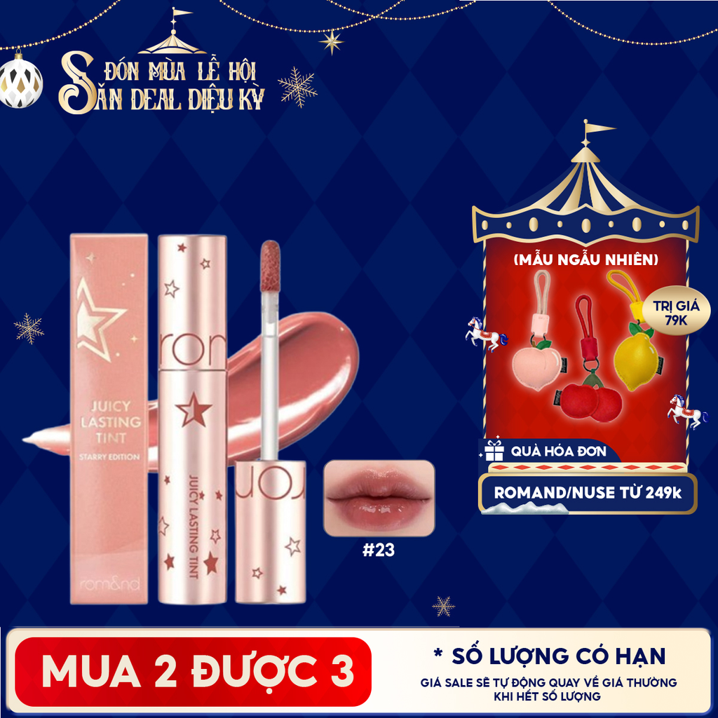 [Juicy Lasting Tint Starry Edition - Màu 23] Son Tint Lì Romand Juicy Lasting Tint Starry Edition 5.5g