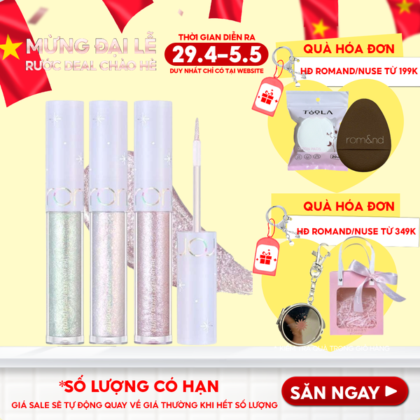  Gel Nhũ Mắt Romand Lấp Lánh, Bền Màu, Lâu Trôi The Universe Liquid Glitter 2g 