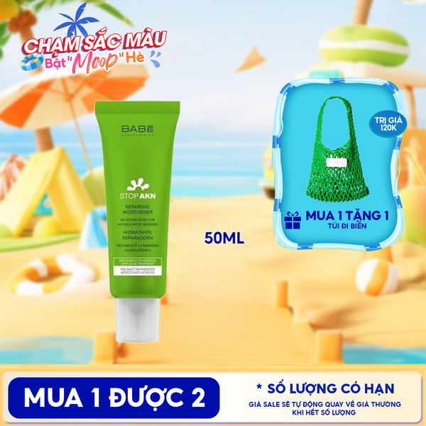  Kem Dưỡng LABORATORIOS BABÉ Hỗ Trợ Phục Hồi Cho Da Mụn Stop Akn Repairing Moisturiser 50ml 
