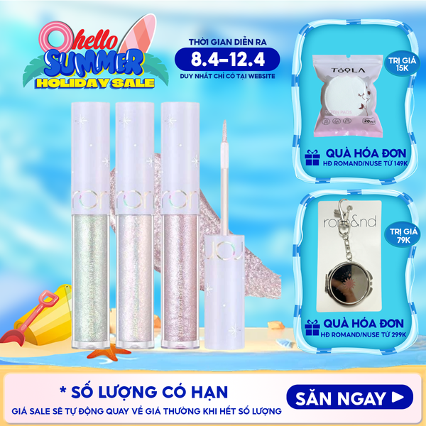  Gel Nhũ Mắt Romand Lấp Lánh, Bền Màu, Lâu Trôi The Universe Liquid Glitter 2g 