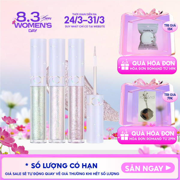  Gel Nhũ Mắt Romand Lấp Lánh, Bền Màu, Lâu Trôi The Universe Liquid Glitter 2g 