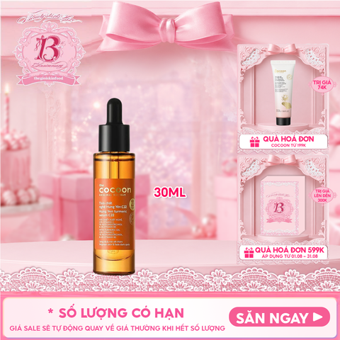 Serum Cocoon Hỗ Trợ Làm Sáng, Mờ Thâm Chiết Xuất Nghệ Hưng Yên Turmeric Serum c22 Vitamin C 30ml