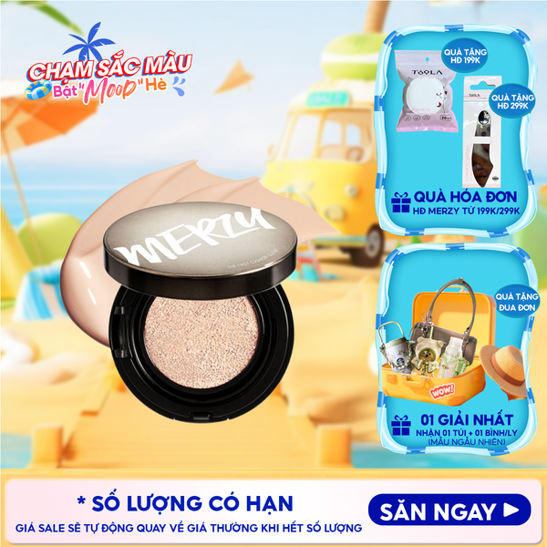  Phấn Nước Che Phủ Hoàn Hảo, Lớp Nền Căng Bóng, Lâu Trôi Merzy The First Cushion Glow SPF 50+/PA+++ 13g 