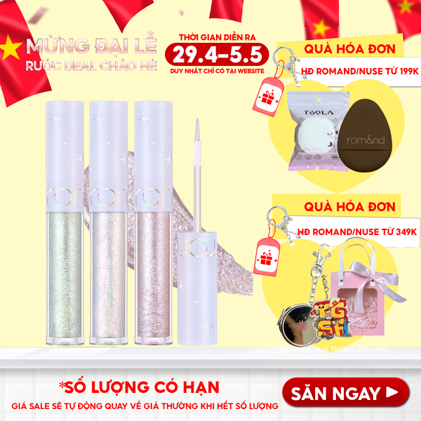  Gel Nhũ Mắt Romand Lấp Lánh, Bền Màu, Lâu Trôi The Universe Liquid Glitter 2g 