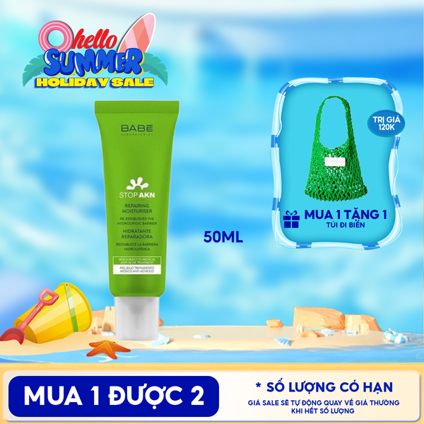  Kem Dưỡng LABORATORIOS BABÉ Hỗ Trợ Phục Hồi Cho Da Mụn Stop Akn Repairing Moisturiser 50ml 