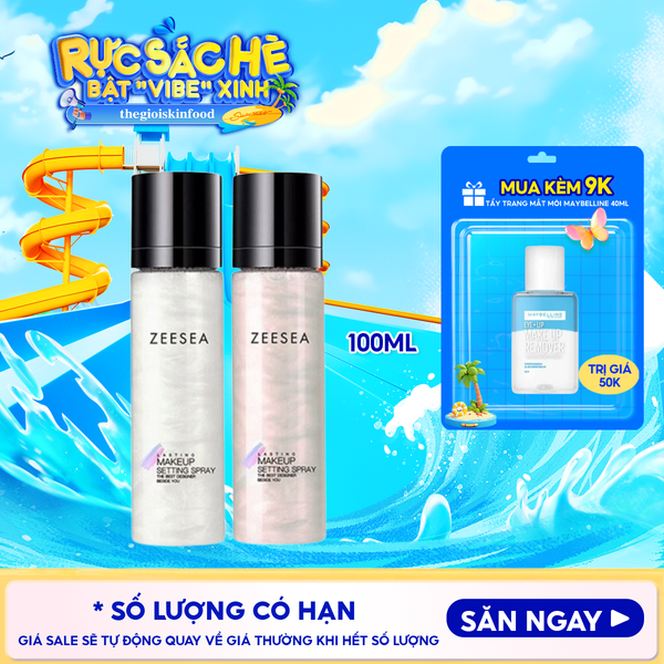  Xịt Khóa Nền Zeesea Tạo Hiệu Ứng Căng Bóng, Lâu Trôi Lasting Makeup Settting Spray 100ml 