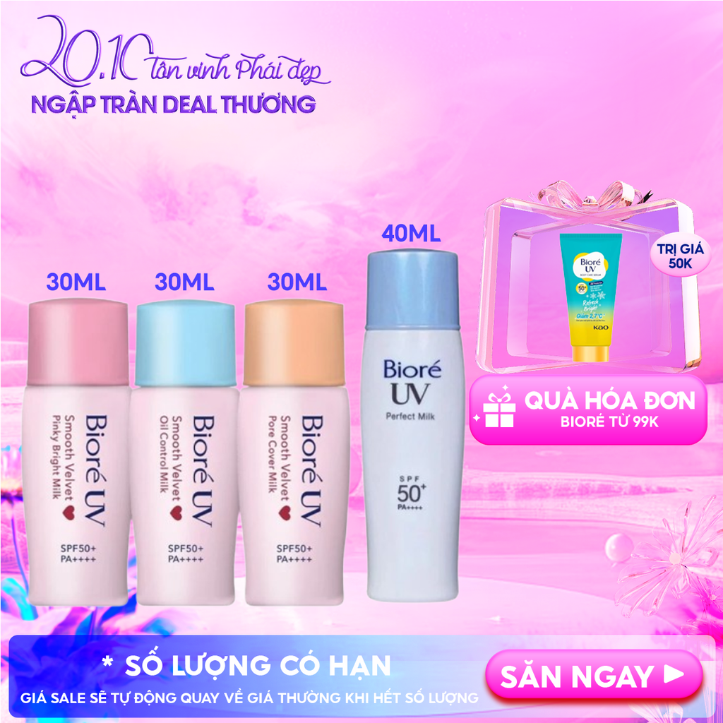Kem Chống Nắng Dạng Sữa Bioré UV SPF50+ /PA++++