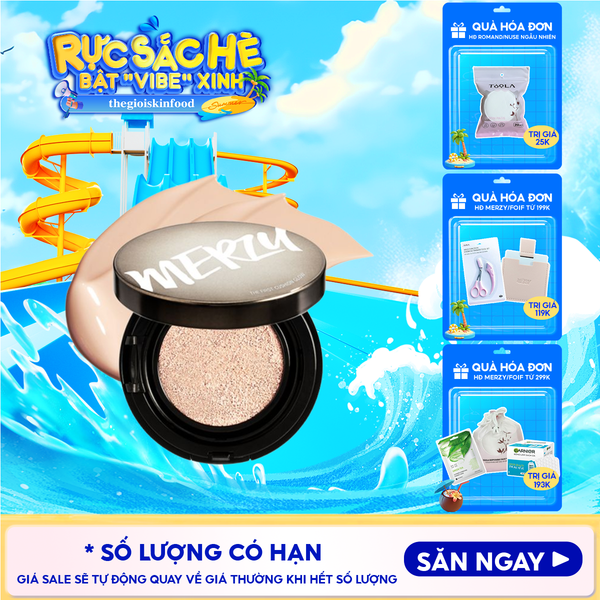  Phấn Nước Che Phủ Hoàn Hảo, Lớp Nền Căng Bóng, Lâu Trôi Merzy The First Cushion Glow SPF 50+/PA+++ 13g 