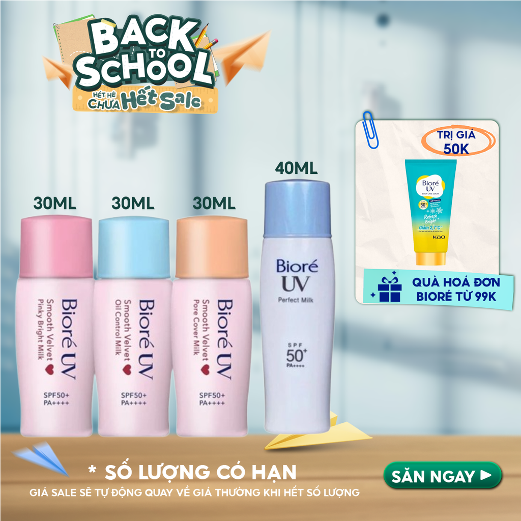 Kem Chống Nắng Dạng Sữa Bioré UV SPF50+ /PA++++