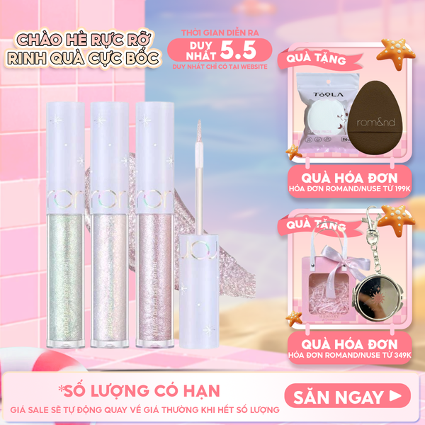  Gel Nhũ Mắt Romand Lấp Lánh, Bền Màu, Lâu Trôi The Universe Liquid Glitter 2g 