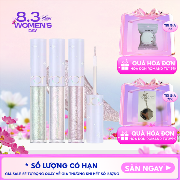  Gel Nhũ Mắt Romand Lấp Lánh, Bền Màu, Lâu Trôi The Universe Liquid Glitter 2g 