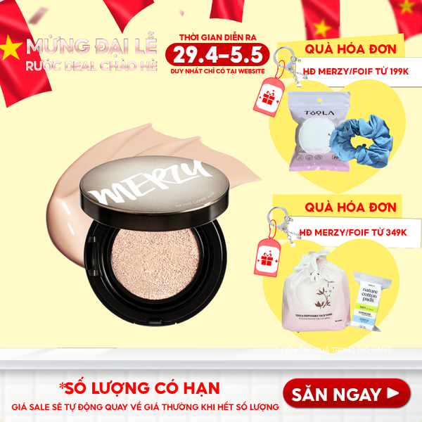  Phấn Nước Che Phủ Hoàn Hảo, Lớp Nền Căng Bóng, Lâu Trôi Merzy The First Cushion Glow SPF 50+/PA+++ 13g 