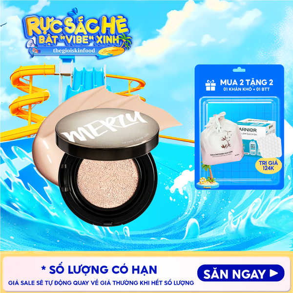  Phấn Nước Che Phủ Hoàn Hảo, Lớp Nền Căng Bóng, Lâu Trôi Merzy The First Cushion Glow SPF 50+/PA+++ 13g 