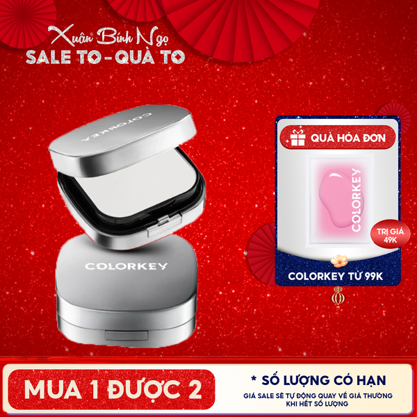  Phấn Phủ Dạng Nén Colorkey Lâu Trôi, Kiềm Dầu Long Lasting Oil-Control Airy Powder 12g 