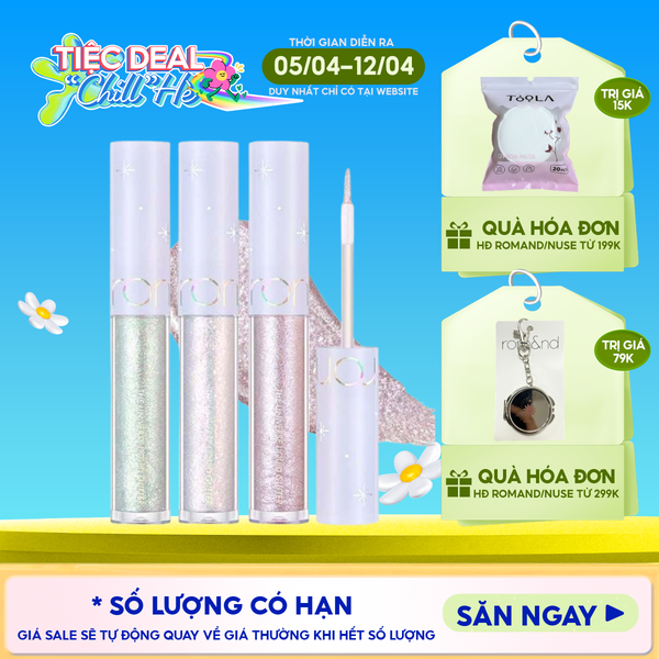  Gel Nhũ Mắt Romand Lấp Lánh, Bền Màu, Lâu Trôi The Universe Liquid Glitter 2g 