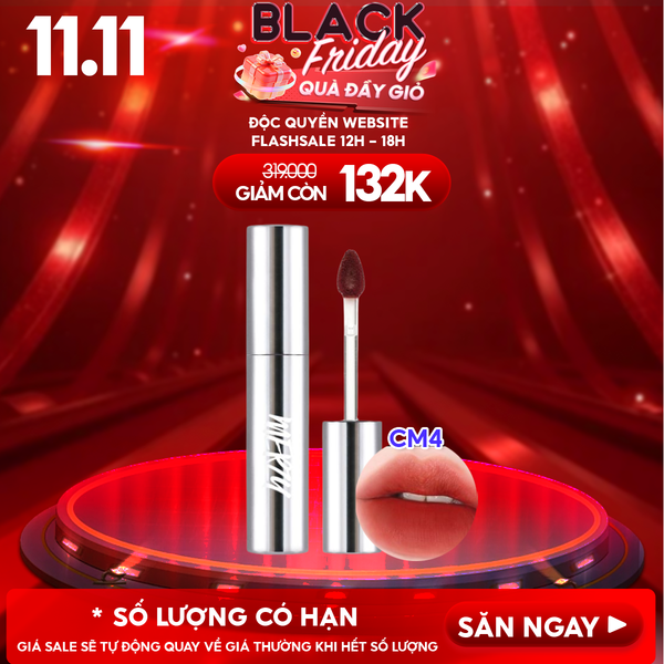  [Merzy Glam Vỏ Bạc] Son Kem Lì Mềm Mịn, Lâu Trôi Merzy The Glam Mellow Tint 4g 