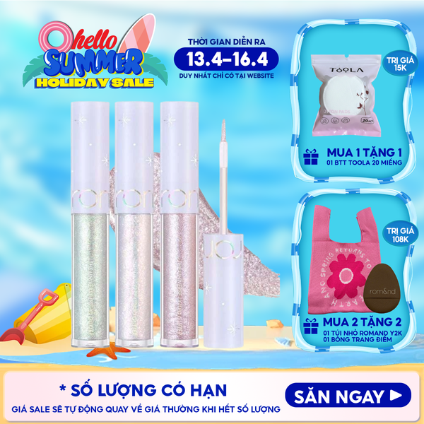 Gel Nhũ Mắt Romand Lấp Lánh, Bền Màu, Lâu Trôi The Universe Liquid Glitter 2g 