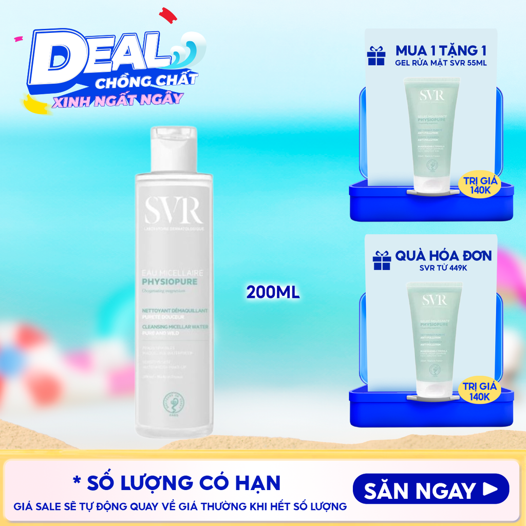 Nước Tẩy Trang SVR Dành Cho Da Nhạy Cảm Physiopure Eau Micellaire