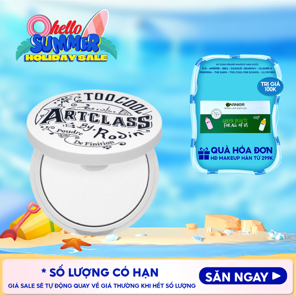  Phấn Phủ Too Cool For School Dạng Nén Kiềm Dầu Artclass By Rodin Finish Setting Pact 4g 