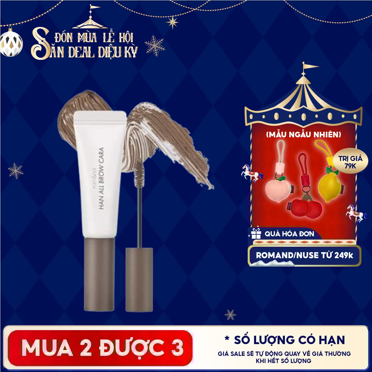 Mascara Chân Mày Romand Siêu Tự Nhiên, Bền Màu, Lâu Trôi Han All Brow Cara 9g