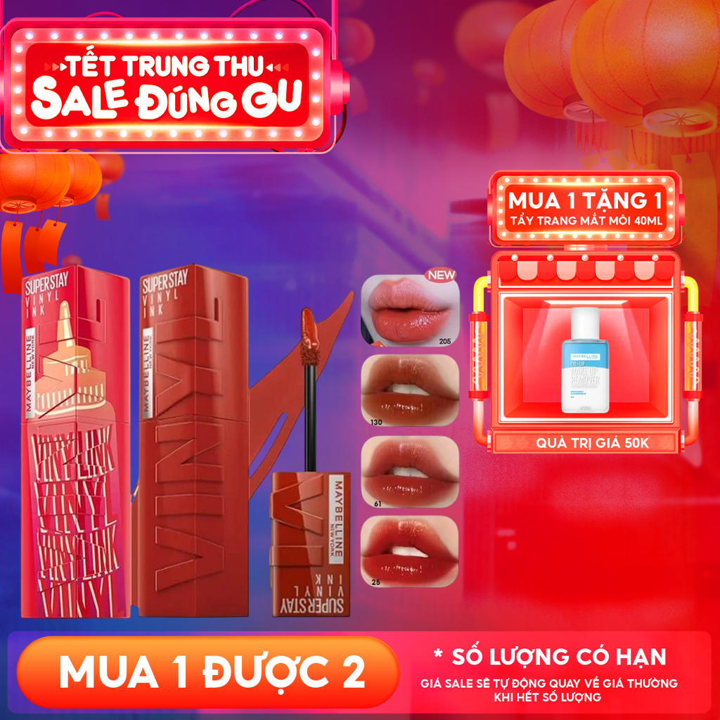 (BST SON "SỐT") Son Kem Bóng Maybelline Bền Màu, Nhẹ Môi New York Superstay Vinyl Ink 4.2ml