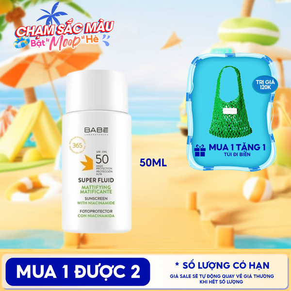  Kem Chống Nắng LABORATORIOS BABÉ Kiểm Soát Dầu Super Fluid Mattifying Sunscreen SPF50 50ml 