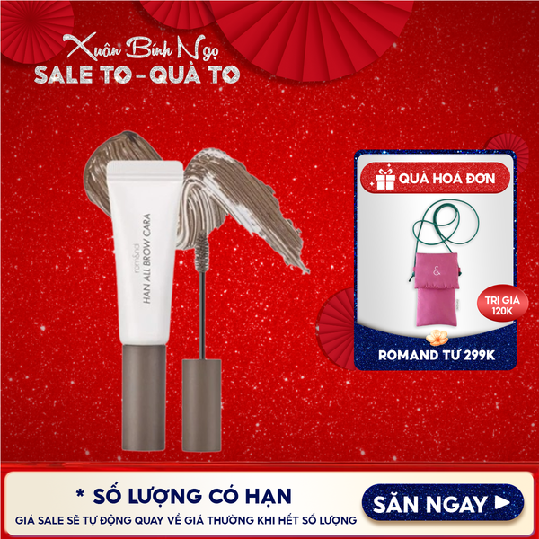  Mascara Chân Mày Romand Siêu Tự Nhiên, Bền Màu, Lâu Trôi Han All Brow Cara 9g 