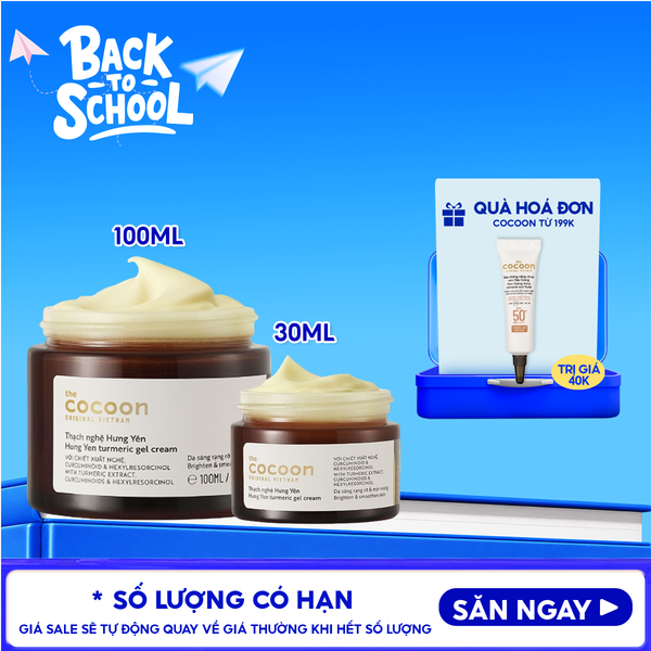  Kem Dưỡng Ẩm Cocoon Làm Sáng Da Dạng Thạch Từ Nghệ Hưng Yên Turmeric Gel Cream 