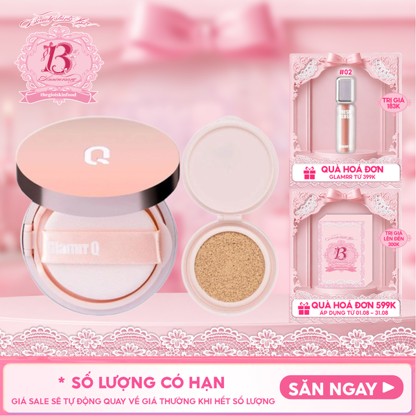  Phấn Nước Glamrr Q Che Phủ Mỏng Mịn, Kiềm Dầu Hiệu Quả Long Wear DD Cushion SPF50/PA+++ 