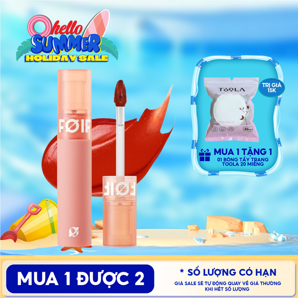  Son Kem Lì Hàn Quốc FOIF Thuần Chay, Mịn Mượt Lâu Trôi Daily Velvet Tint 