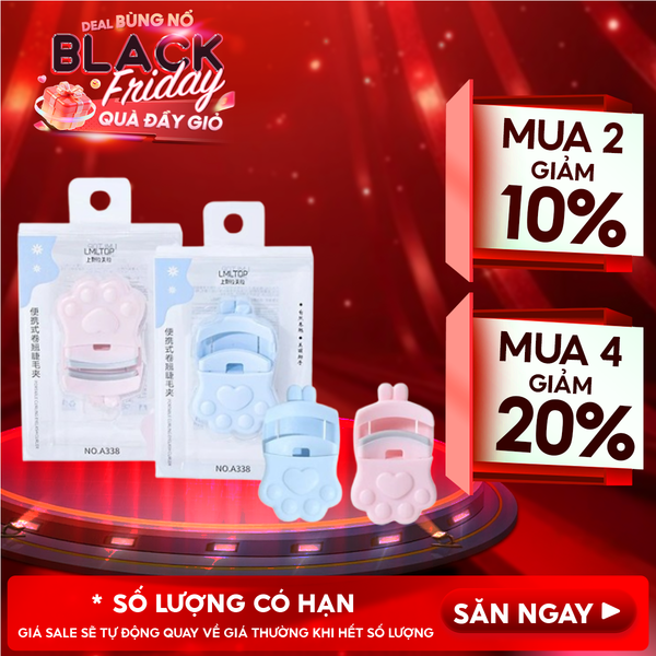  [NHẬP KHẨU] Kẹp Bấm Mi Nhựa LMLTOP Làm Cong Mi Cat’s Paw-Portable Eyelash Curler A338 (Màu Ngẫu Nhiên) 