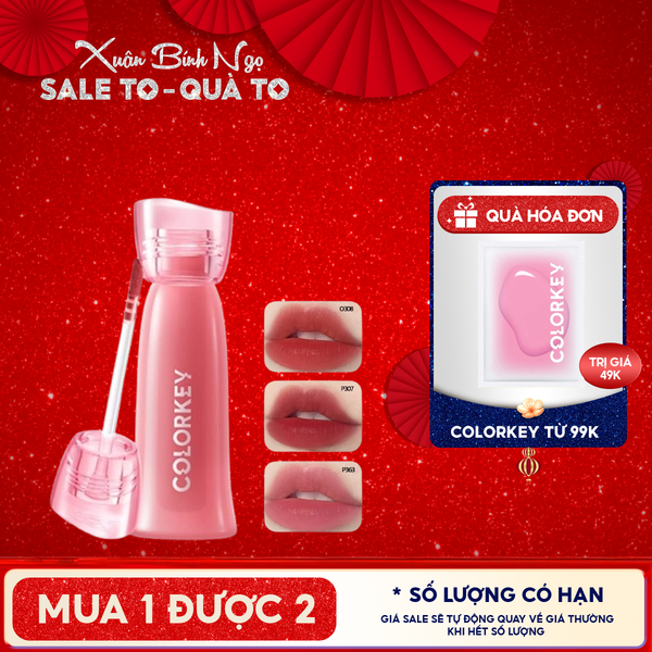  [New] Son Kem Lì Colorkey Siêu Mịn Môi Soft Matte Water Tint 2.5g 