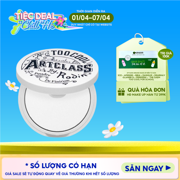  Phấn Phủ Too Cool For School Dạng Nén Kiềm Dầu Artclass By Rodin Finish Setting Pact 4g 