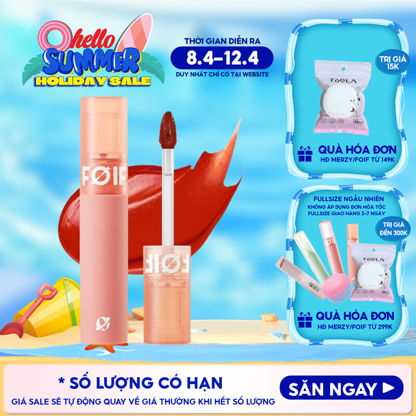  Son Kem Lì Hàn Quốc FOIF Thuần Chay, Mịn Mượt Lâu Trôi Daily Velvet Tint 