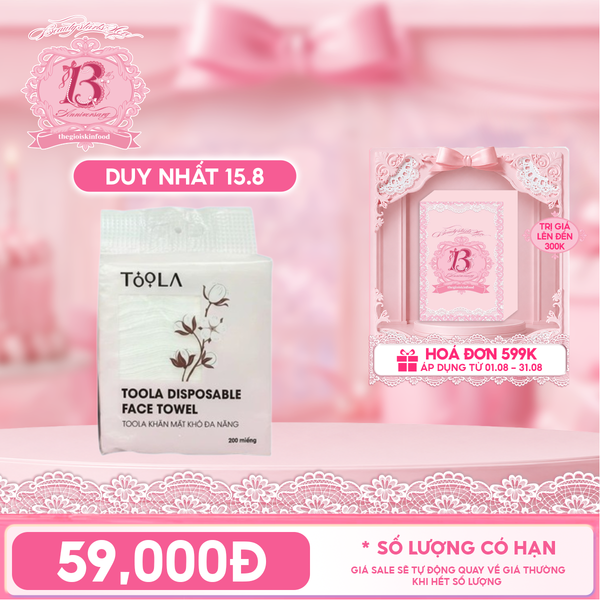  [NHẬP KHẨU] Khăn Mặt Khô Đa Năng Cao Cấp, Mềm Mịn TOOLA Disposable Face Towel 