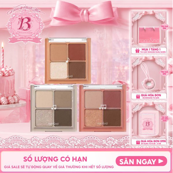  Bảng Phấn Mắt 4 Ô Romand Better Than Eyes - Music Series 7g 