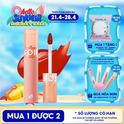 Son Kem Lì Hàn Quốc FOIF Thuần Chay, Mịn Mượt Lâu Trôi Daily Velvet Tint