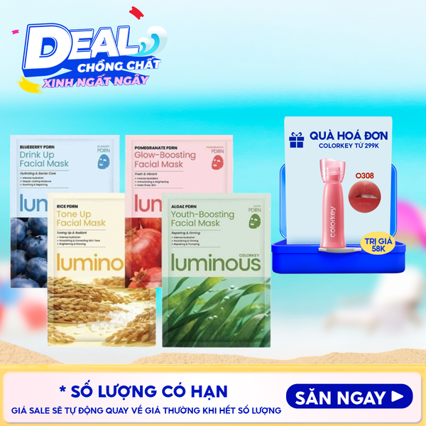  Mặt Nạ Colorkey Dưỡng Da PDRN Hỗ Trợ Dưỡng Ẩm, Căng Bóng Da Luminous Facial Mask 25ml 