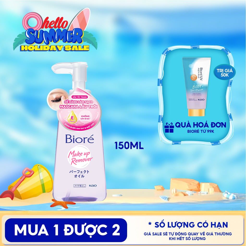 Dầu Tẩy Trang Bioré Giúp Làm Sạch Sâu Make Up Remover Perfect Oil 150ml