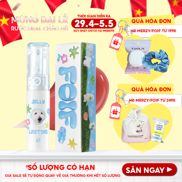  [Teddy Collection] Son Tint Bóng FOIF Thuần Chay, Ẩm Mịn, Căng Bóng Jelly Lasting Tint 3g 