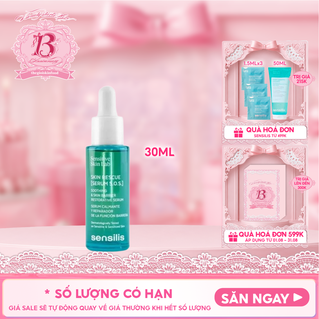 Serum Sensilis Làm Dịu Da, Hỗ Trợ Phục Hồi Da Skin Rescue [Serum S.O.S.] 30ml