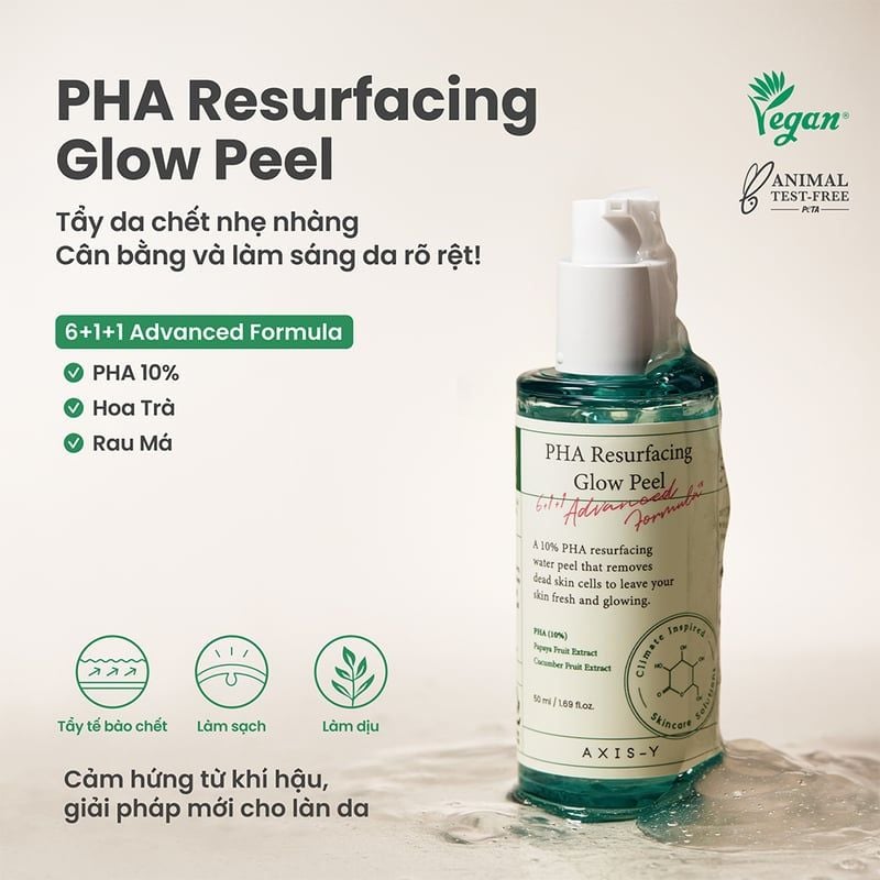 Gel Tẩy Tế Bào Chết Hóa Học Axis-Y Dịu Nhẹ Pha Resurfacing Glow Peel 50ml