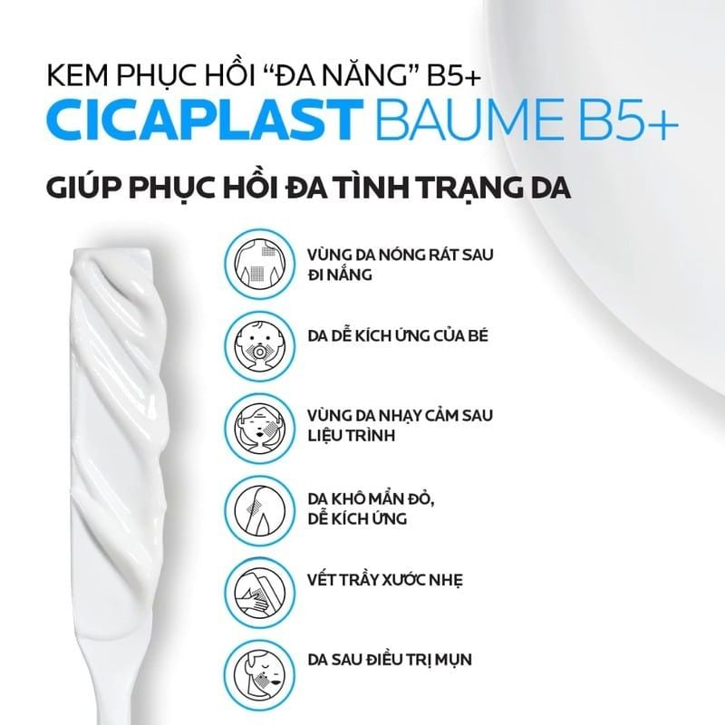 Kem Dưỡng La Roche-Posay Làm Dịu, Hỗ Trợ Phục Hồi Da, Đa Công Dụng Laboratoire Dermatologique Cicaplast Baume B5+