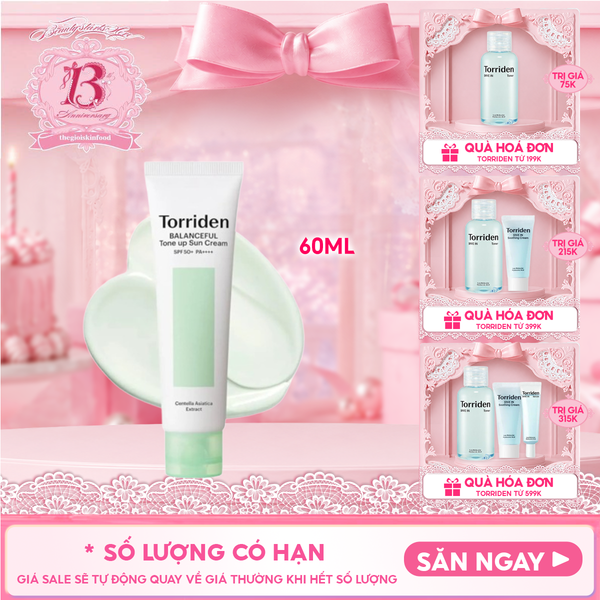  Kem Chống Nắng Torriden Nâng Tone Balanceful Tone Up Sun Cream SPF 50+ PA++++ 