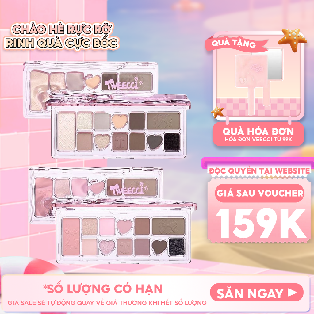 Bảng Phấn Mắt VEECCI 11 Ô Ribbon Fantasy 11 Color Eyeshadow Palette