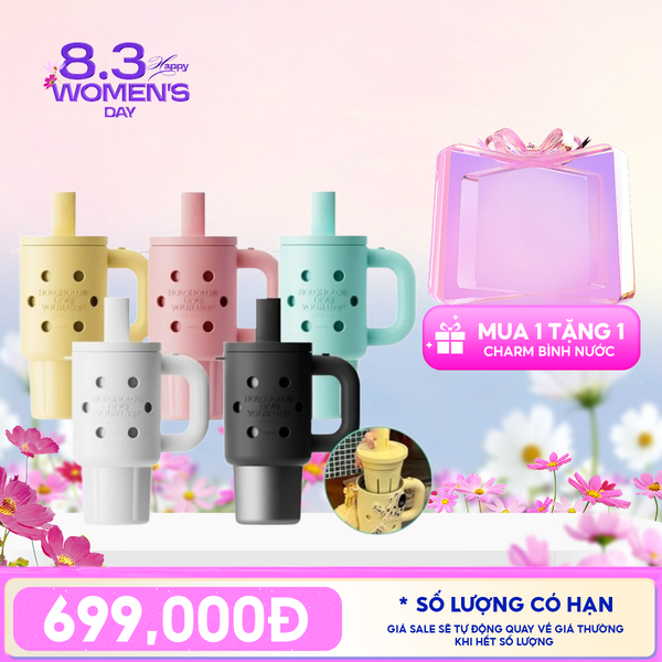  Bình Nước Giữ Nhiệt DIY HOLOHOLO 800ml (Không bao gồm phụ kiện trang trí) 