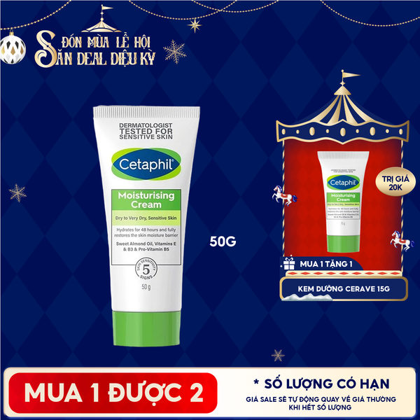  Kem Dưỡng Ẩm Cetaphil Dịu Nhẹ, Lành Tính Moisturizing Cream 