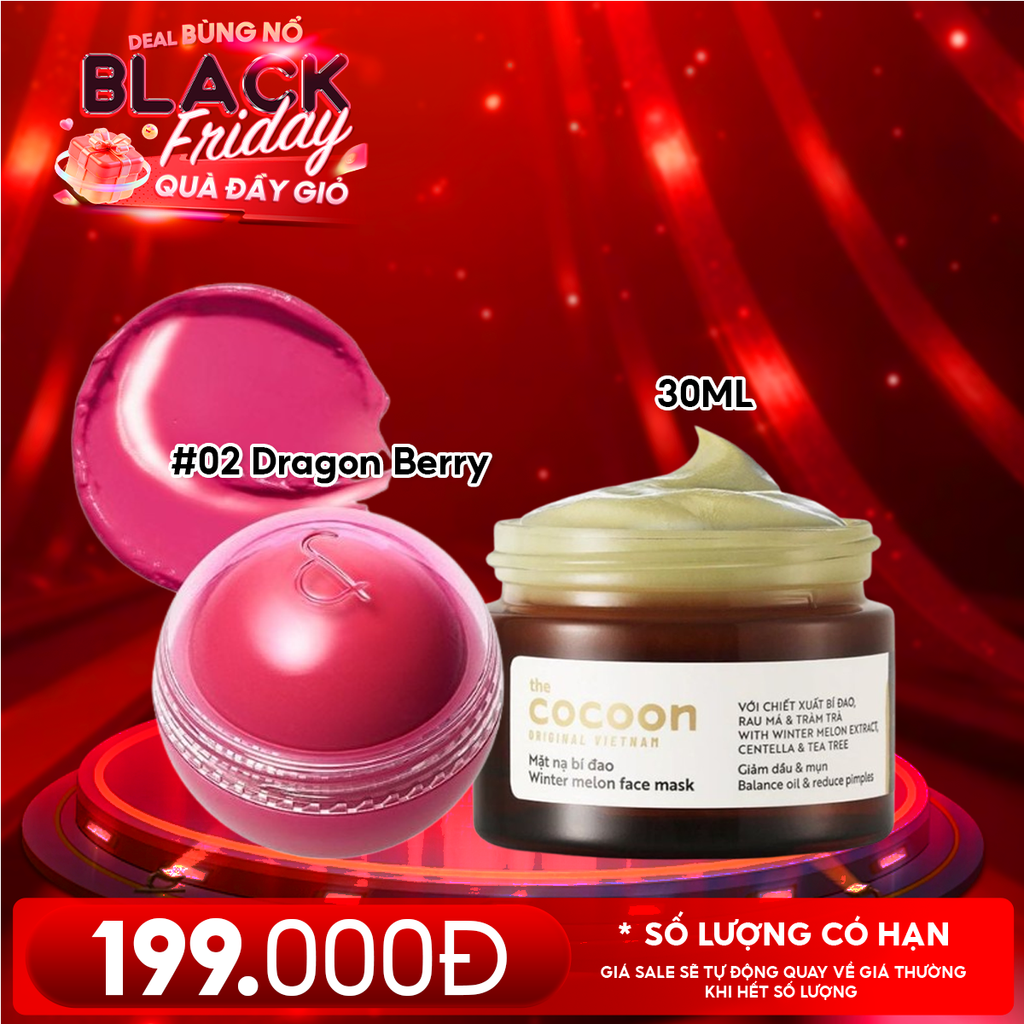 Combo Quà Tặng 20/11: Má Hồng Kem Dạng Lăn Romand Juicy Roll Cheek + Mặt Nạ Rửa Bí Đao Giảm Dầu Và Mụn Cocoon 30ml