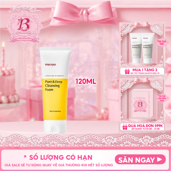  Sữa Rửa Mặt Ma:nyo Pure&Deep Cleansing Foam 120ml 